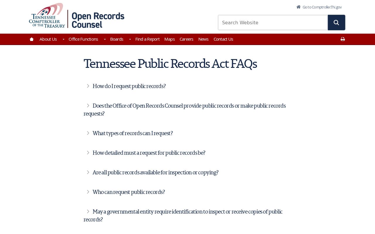 Knox County most wanted and warrant record access under Tennessee public-record rules